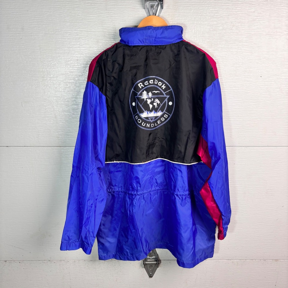 1990s Vintage Reebok Boundless Colorblock Windbreaker Jacket 90s Size XL